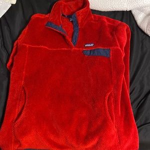 Red Patagonia fleece.